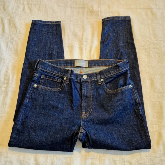 Everlane High Rise women's size 30 dark wash ankle jeans, 5 pockets stretch VGUC - Picture 2 of 7